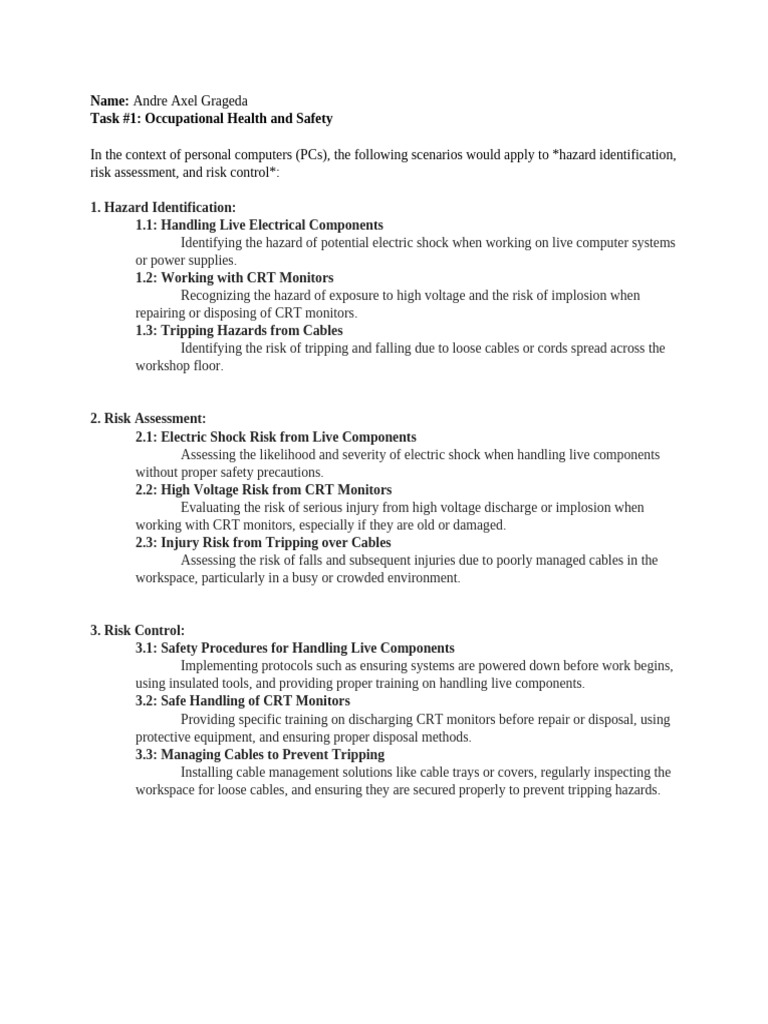 Occupational Health Safety Pdf