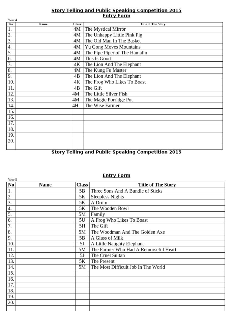 2015 Storytelling Competition Entries | PDF | Chess Openings | Chess