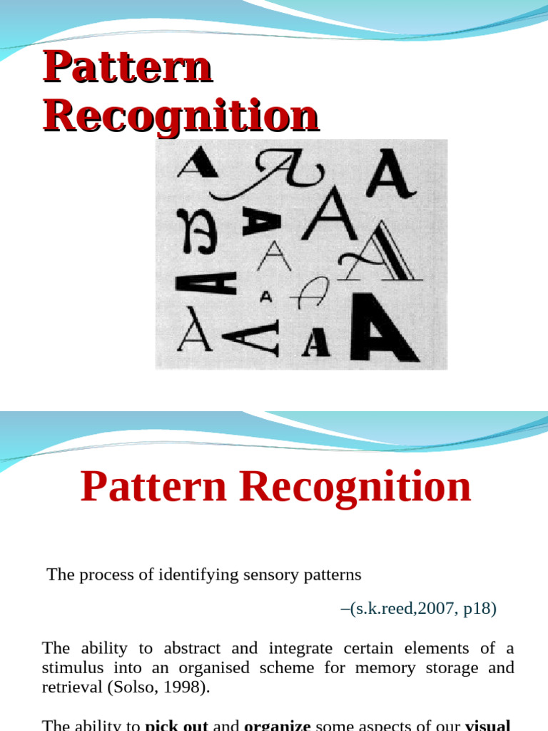 Understanding Pattern Recognition Theories | PDF | Memory | Perception