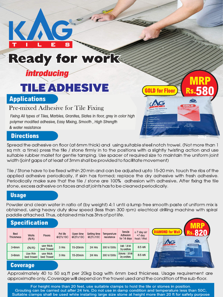 Tile Adhesive | PDF