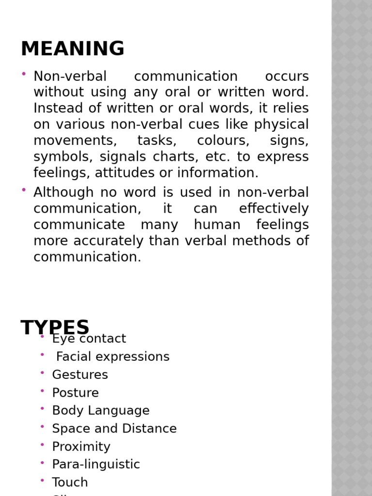 Understanding Non-Verbal Communication | PDF | Nonverbal Communication ...