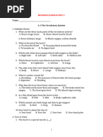 Grade 5 Science Term 1 Assessment | PDF | Circulatory System | Blood