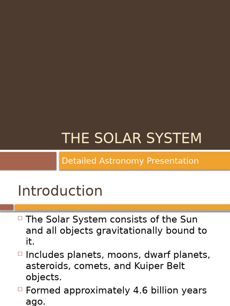 Overview of the Solar System | PDF | Solar System | Planets