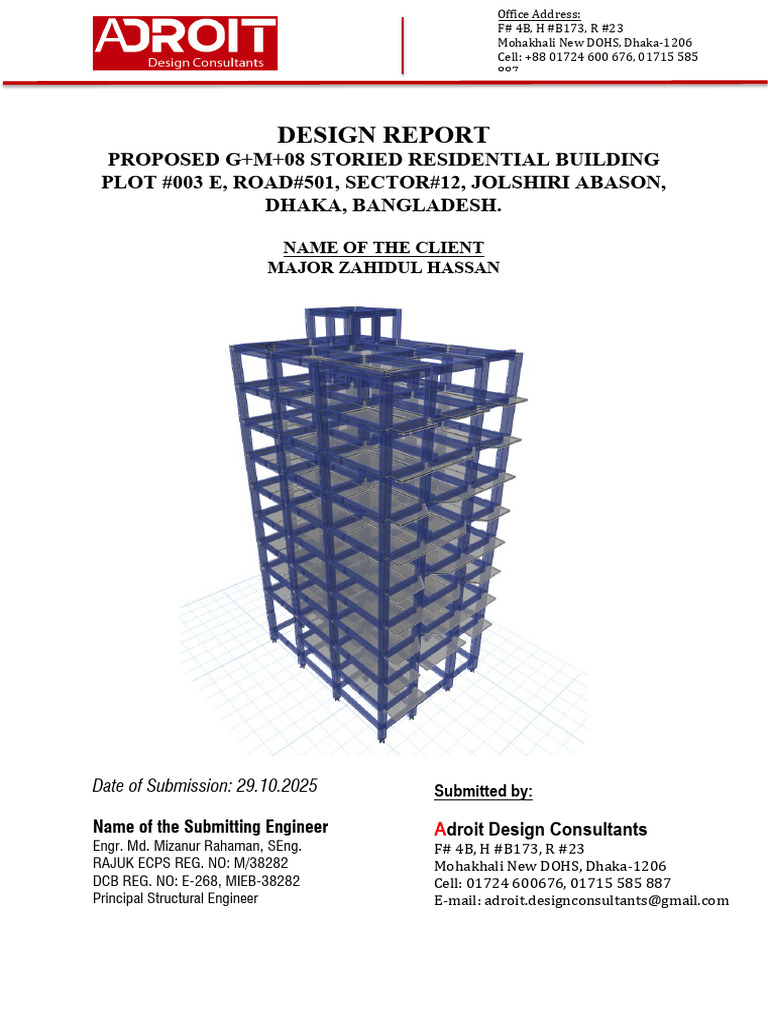 Design Report | PDF | Structural Load | Beam (Structure)