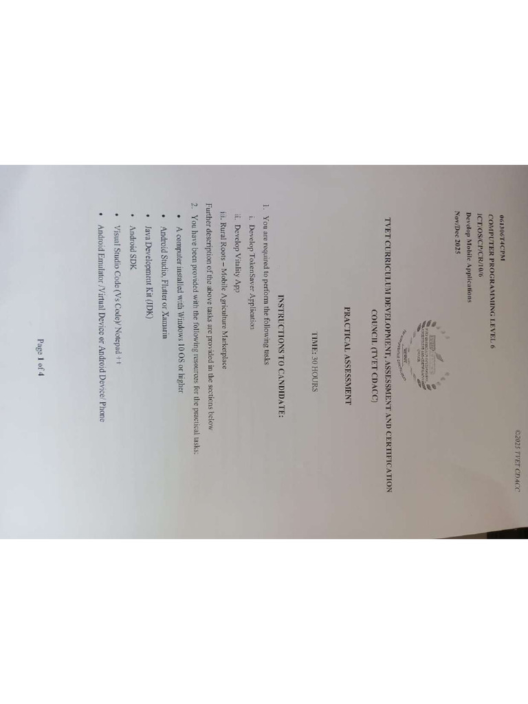 Mobile App Develpment Cdacc Paper | PDF
