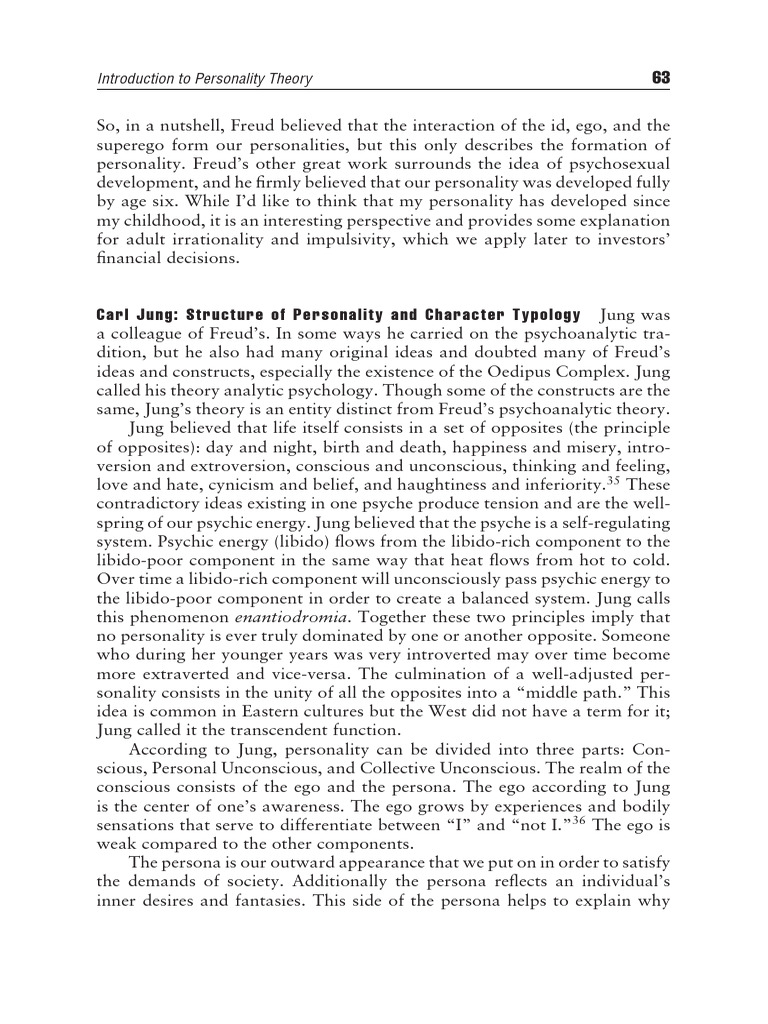 Overview of Freud and Jung's Personality Theories | PDF | Psychological ...