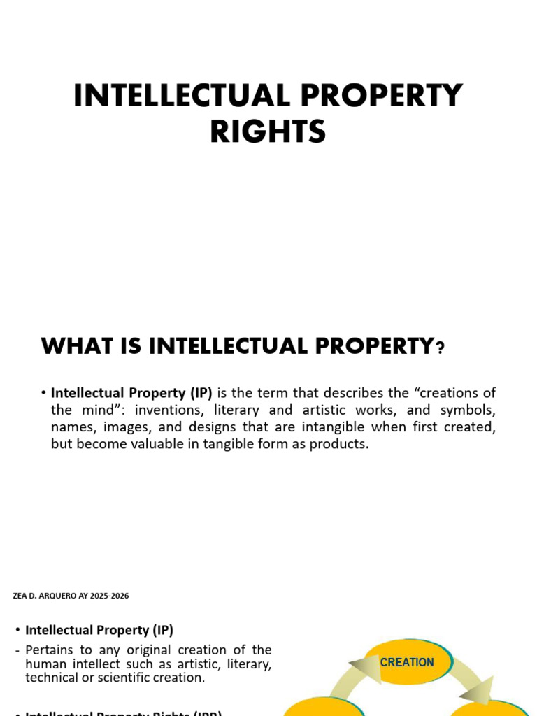 Understanding Intellectual Property Rights | PDF | Intellectual ...