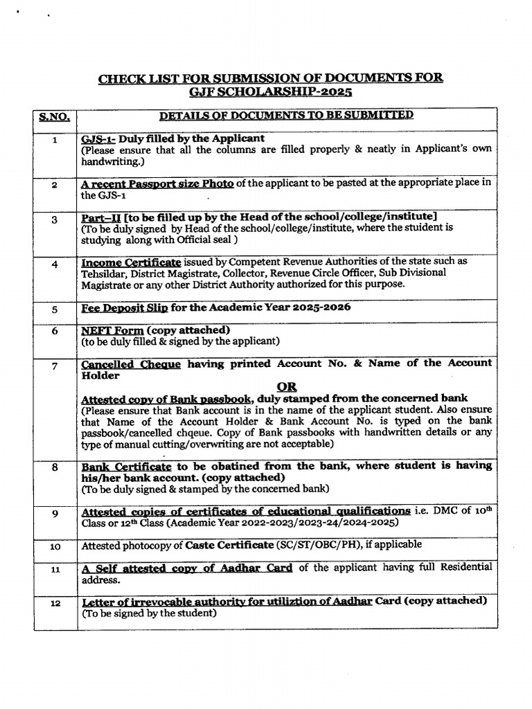 GJF Forms | PDF
