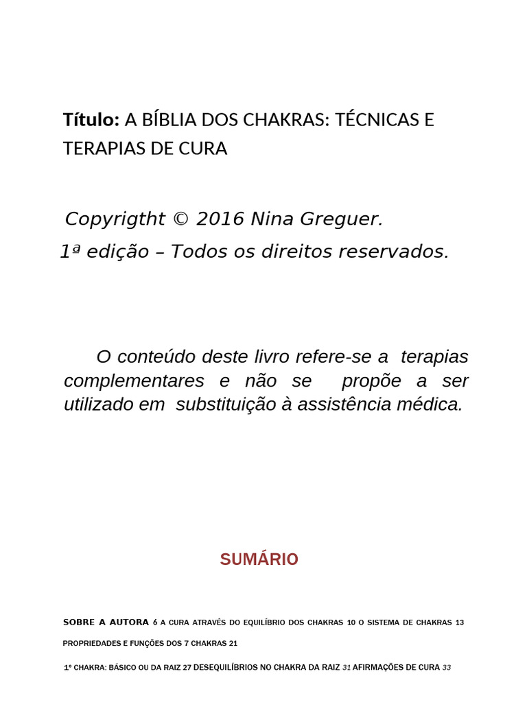 Técnicas de Cura e Equilíbrio dos Chakras | PDF | Chacra | Corpo humano