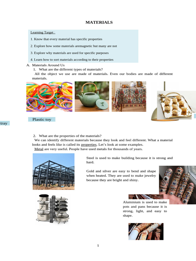 Understanding Material Properties and Uses | PDF | Magnet | Magnetism