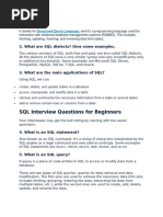 SQL Interview Q&A for 3 Years Experience | PDF
