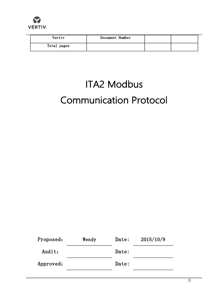 ITA2 Modbus Communication Protocol Guide | PDF | Power Supply ...