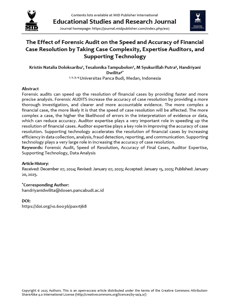 Educational Studies and Research Journal | PDF | Audit | Financial Audit