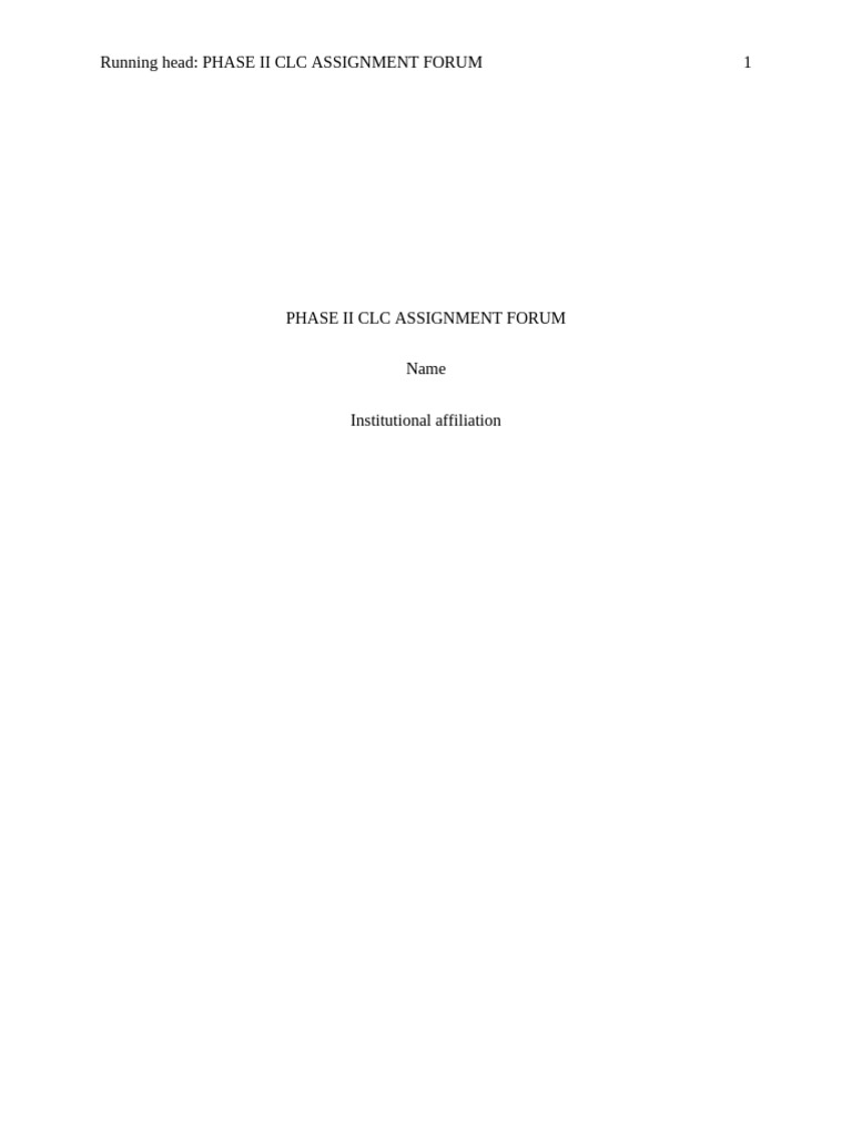 Phase II CLC Assignment Forum | PDF | Mobile App | Marketing Strategy