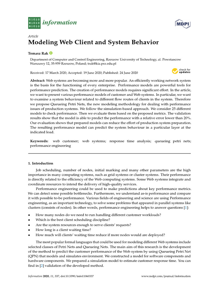 Information 11 00337 v2 | PDF | Computer Cluster | Distributed Computing