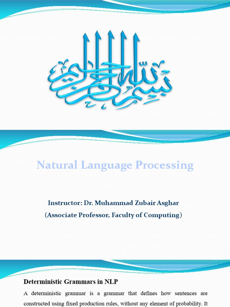 Understanding Deterministic Grammars in NLP | PDF | Parsing | Phrase