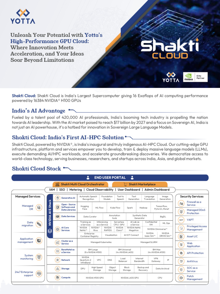 India's Shakti Cloud: AI Supercomputing Hub | PDF | Graphics Processing ...