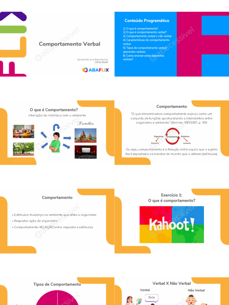 Comportamento Verbal: Definições e Tipos | PDF | Comportamento ...