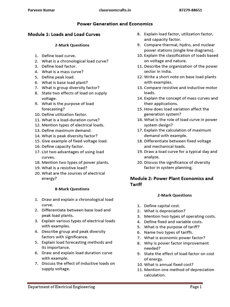 Power Generation Economics & Load Analysis | PDF | Cogeneration ...