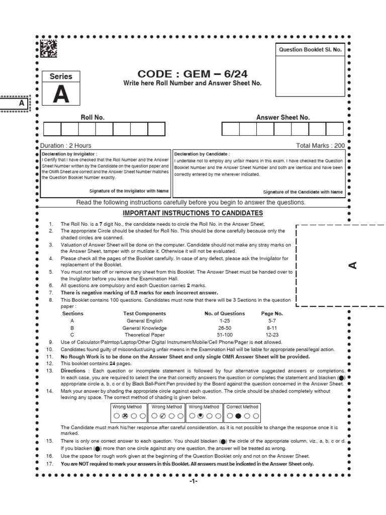 Exam Instructions and Question Format Guide | PDF | Traffic | Road