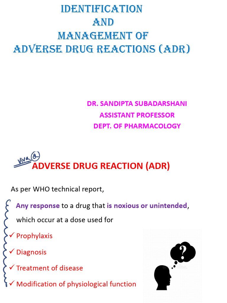 Managing Adverse Drug Reactions (ADR) | PDF | Nonsteroidal Anti ...