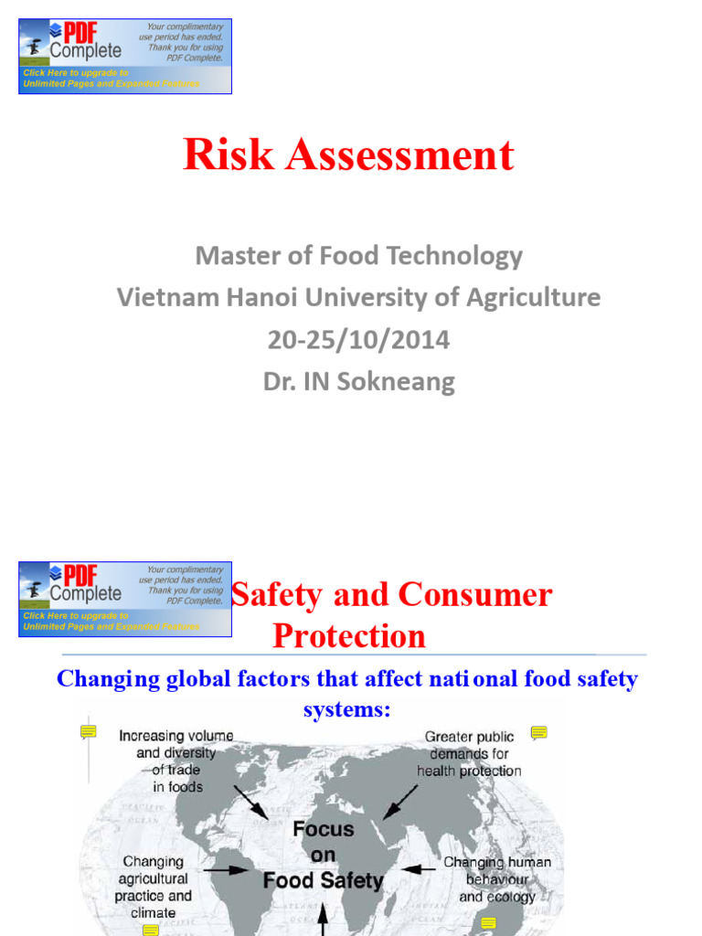 Food Safety Risk Assessment Overview | PDF | Arsenic | Cell Membrane