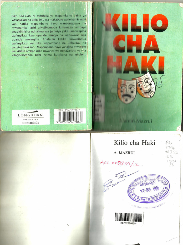 Kilio Cha Haki Setbook | PDF