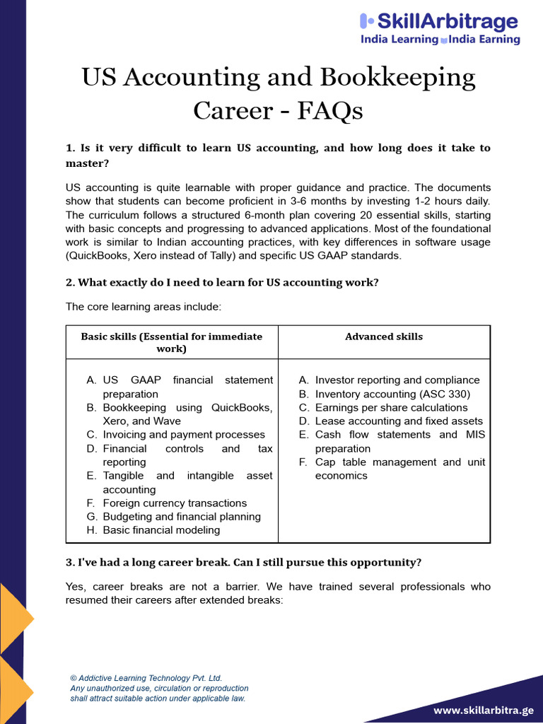 US Accounting Career FAQs and Insights | PDF | Accounting | Certified ...