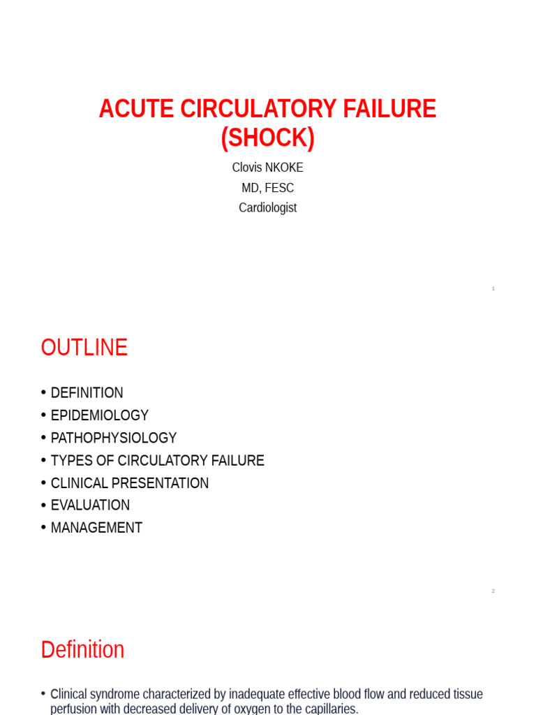 Acute Circulatory Failure Overview | PDF | Shock (Circulatory) | Heart