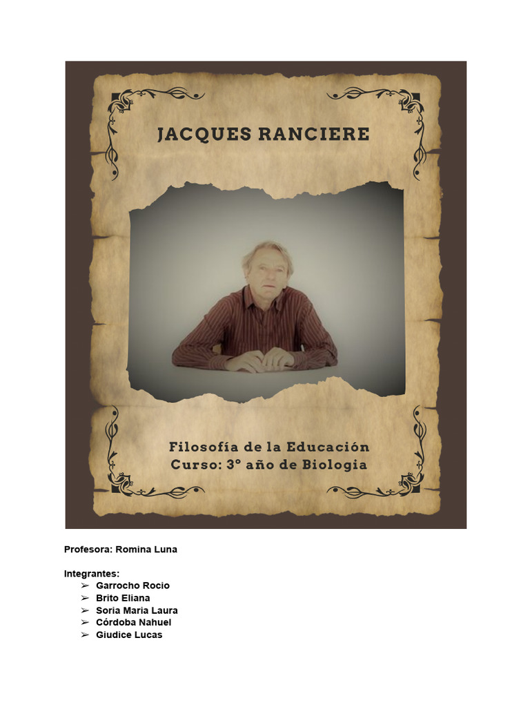 Jacques Ranciere (3) (1) | PDF | Enseñando | Pedagogía