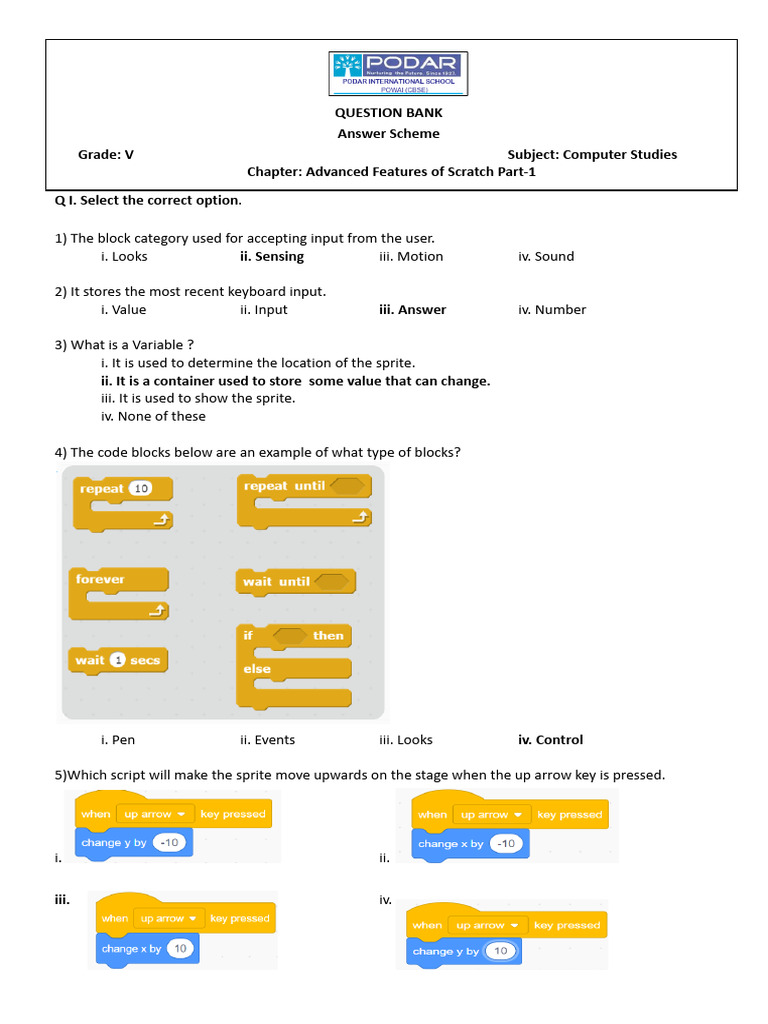 Advanced Scratch Features: Part 1 | PDF | Scratch (Programming Language ...