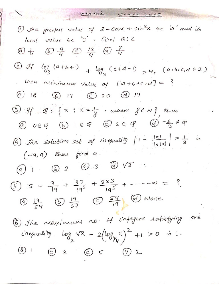 Maths CT | PDF
