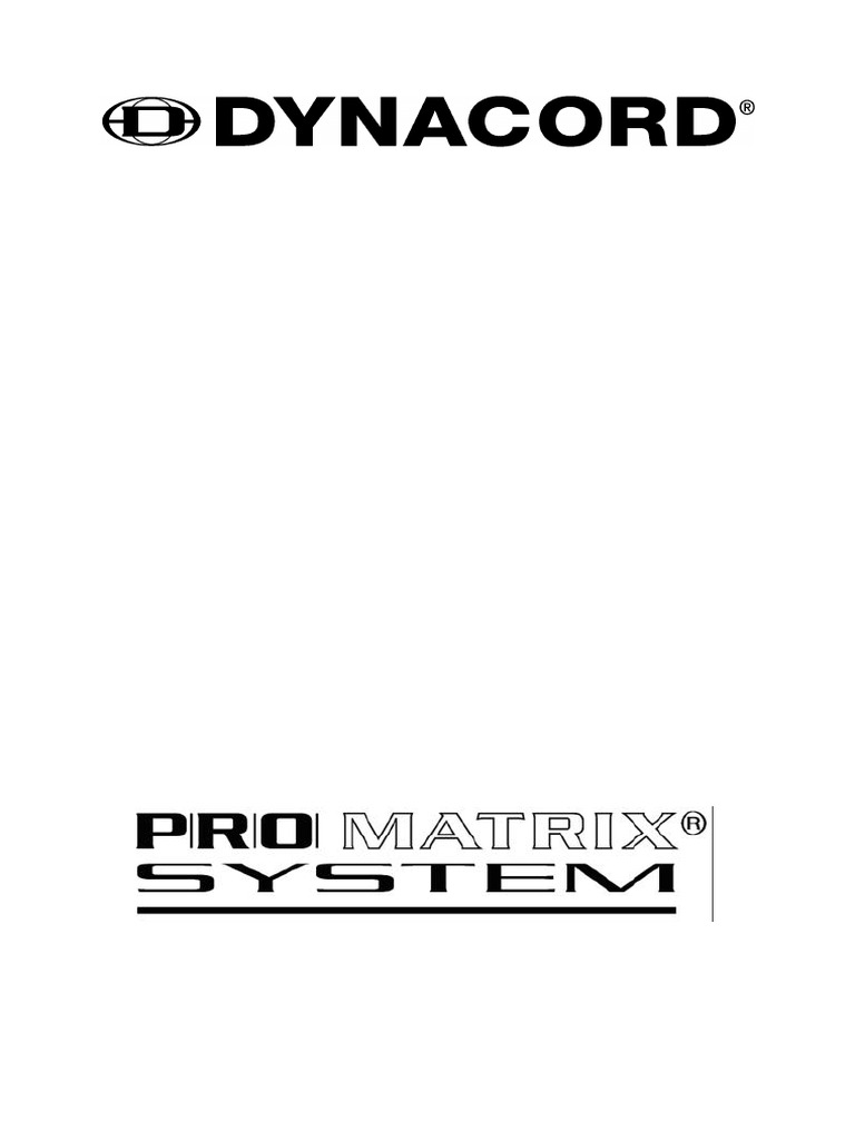 PROMATRIX System User Handbook 1.1 | PDF | Power Supply | Computer Terminal