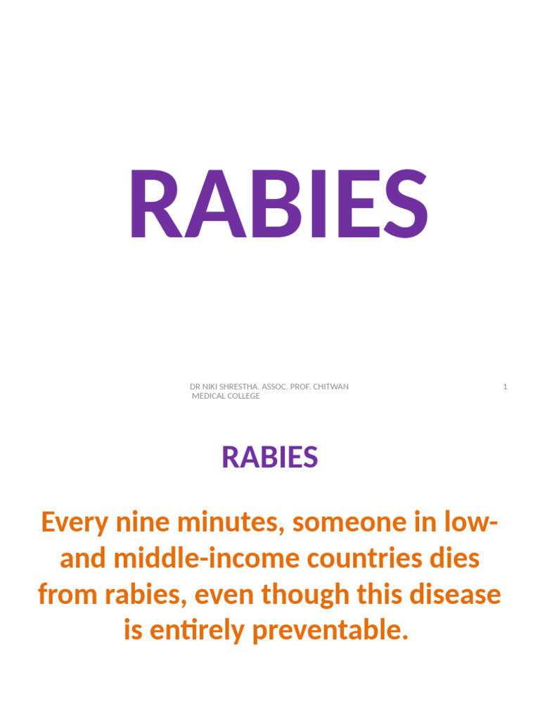 Understanding Rabies: Prevention and Impact | PDF | Rabies | Clinical ...