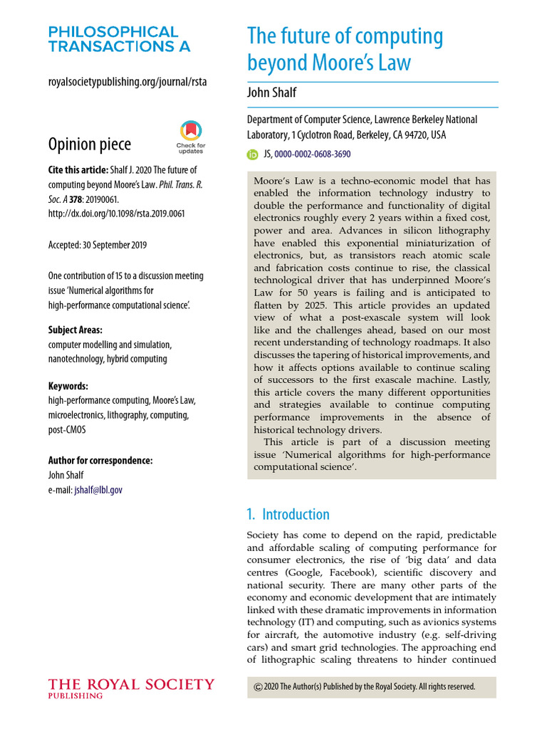 Moore Beyond | PDF | Computing | Central Processing Unit