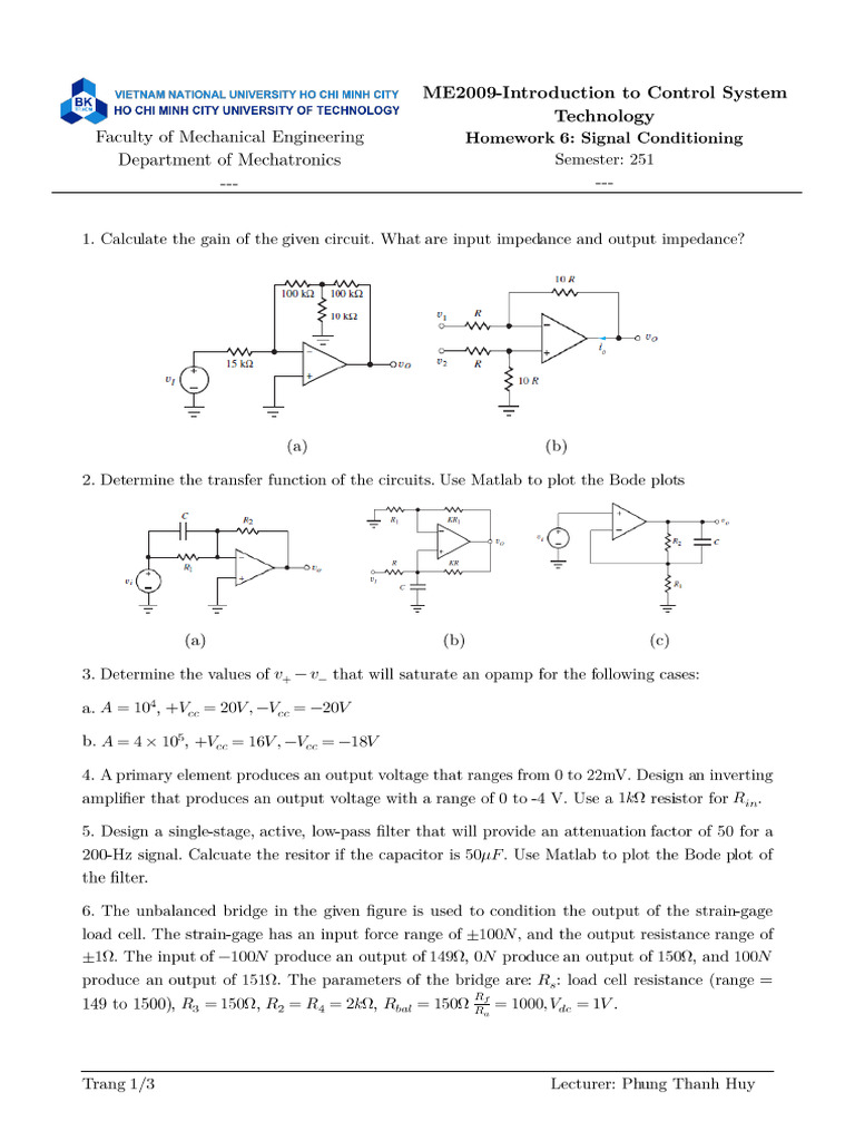 ME2009-HW_6 | PDF | Analog To Digital Converter | Digital To Analog ...