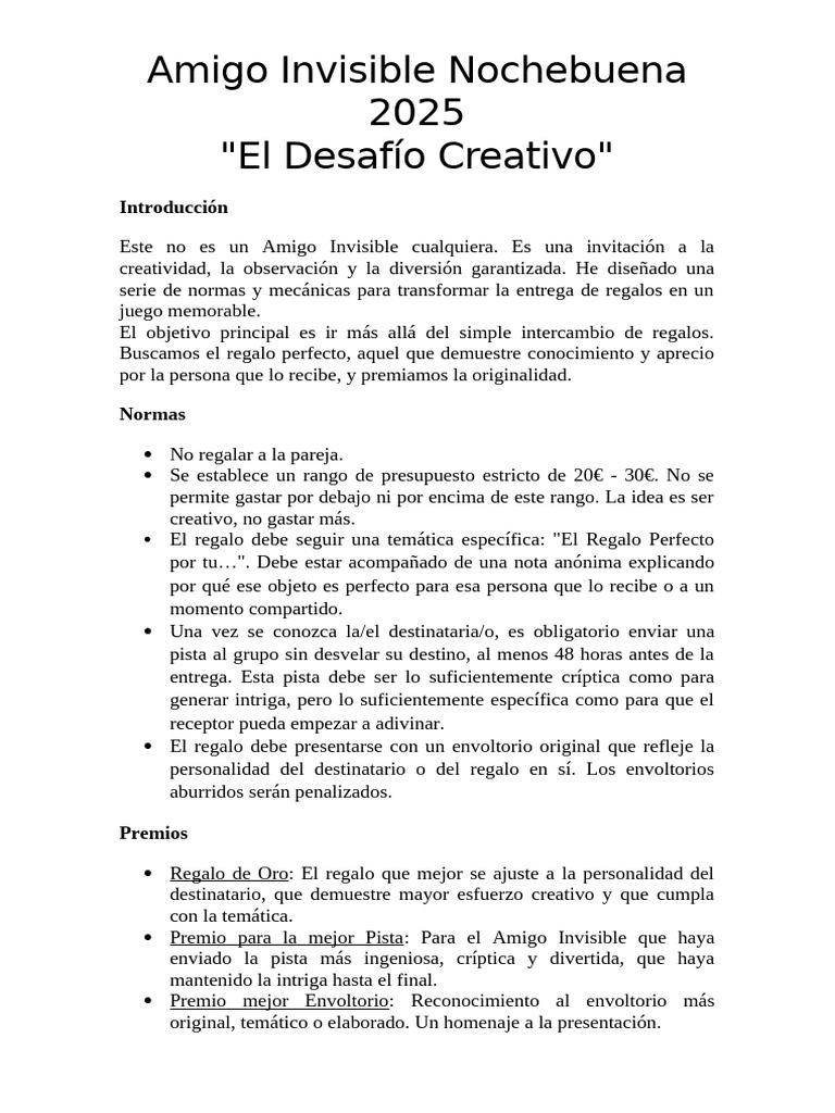 Amigo Invisible | PDF