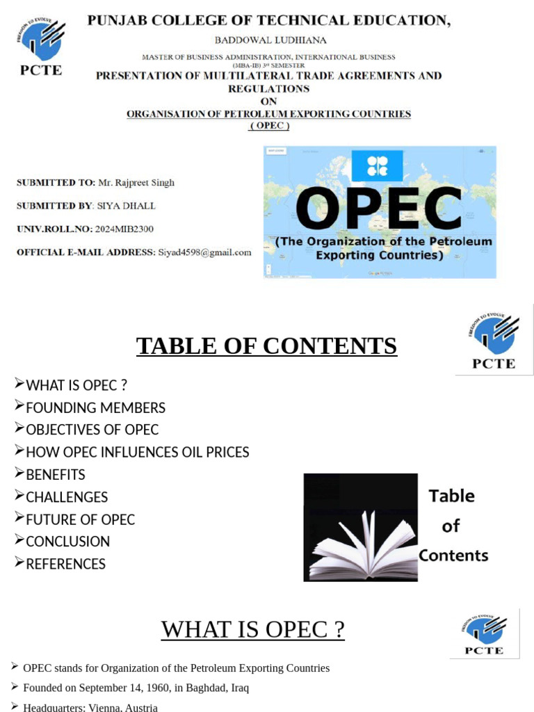Understanding OPEC: Influence & Future | PDF | Opec | Petroleum
