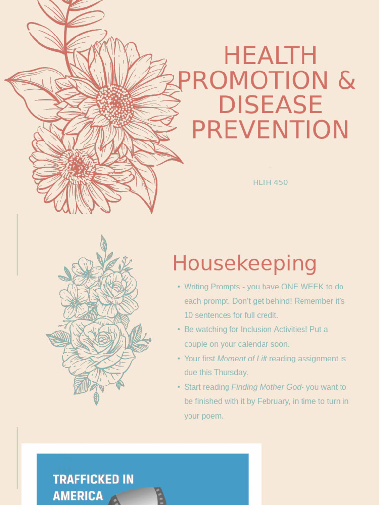 Health Promotion & Disease Prevention Winter 2022 | PDF | Mental ...