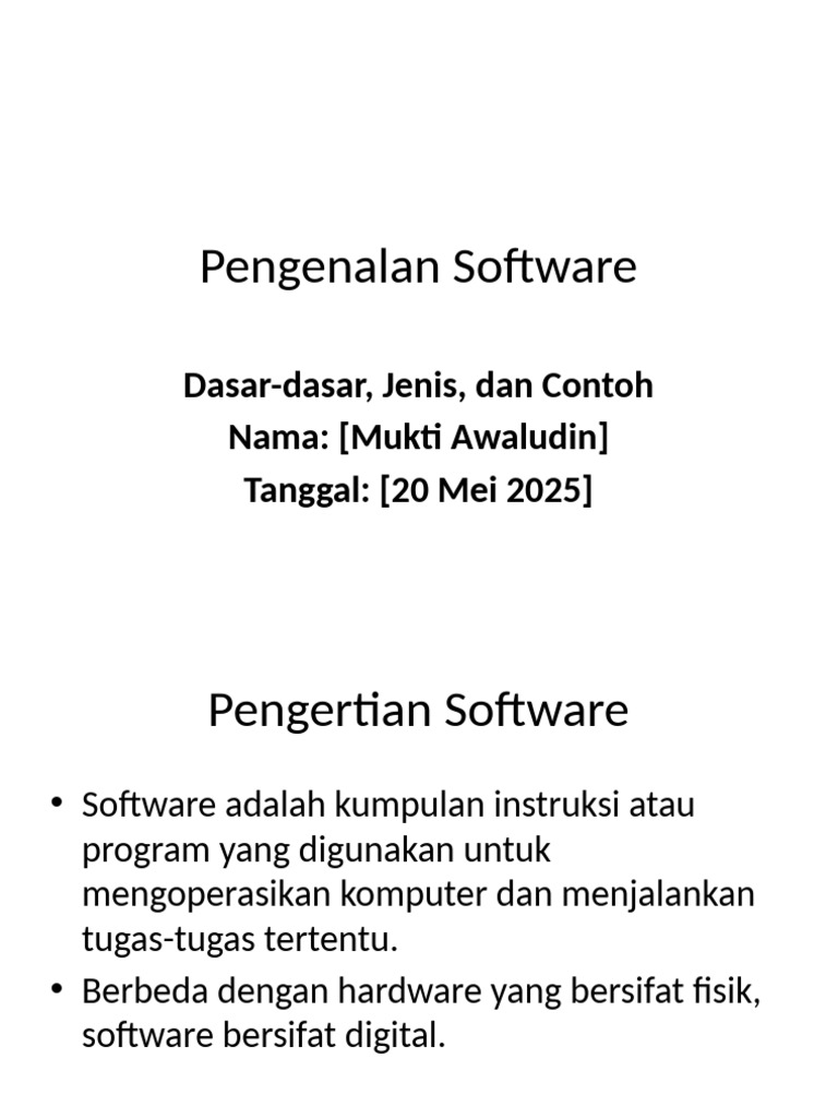 Pengenalan Software | PDF