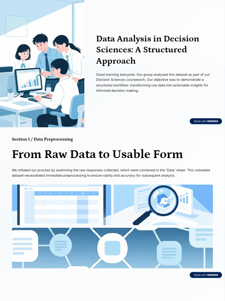 Data Analysis in Decision Sciences A Structured Approach | PDF ...