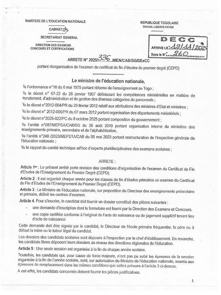 Arrete Cepd | PDF