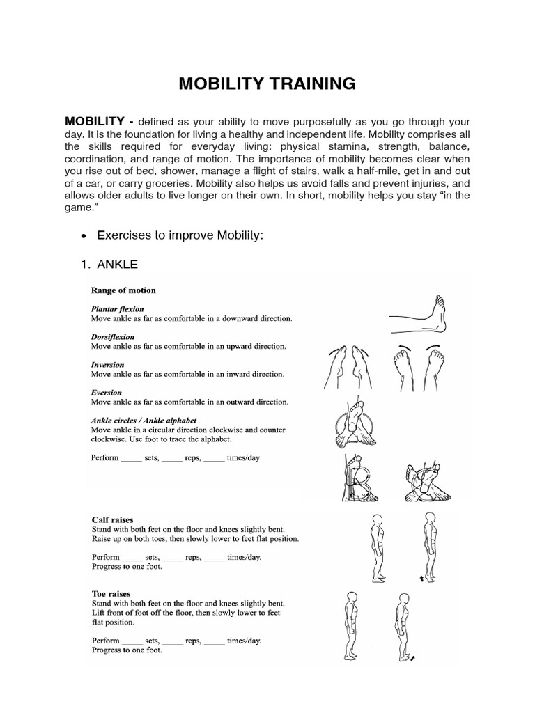 Essential Mobility Training Exercises | PDF