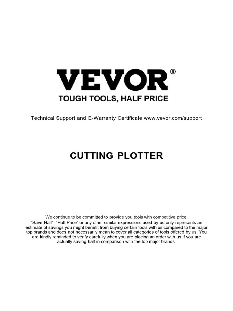 Cutting Plotter User Manual & Safety Guide | PDF | Electromagnetic ...