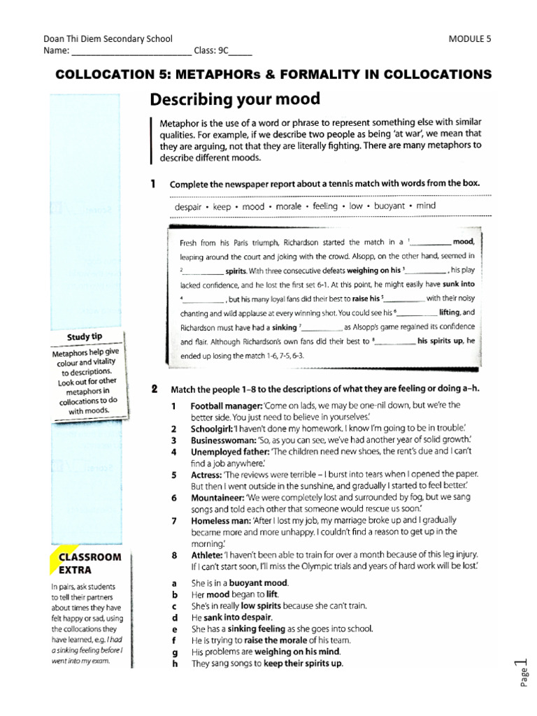 Metaphors and Formality in Collocations | PDF