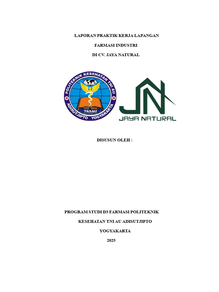 Praktik Kerja Lapangan Farmasi di Jaya Natural | PDF