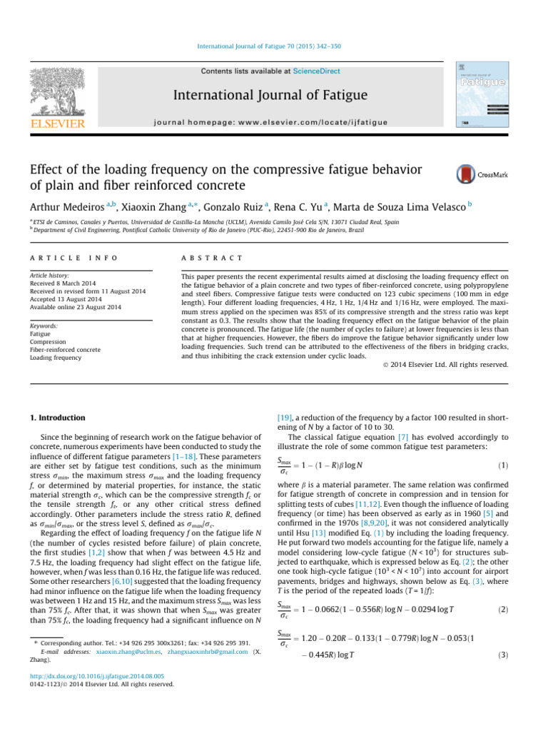 Compressive Fatigue in Concrete: Frequency Effects | PDF | Strength Of ...