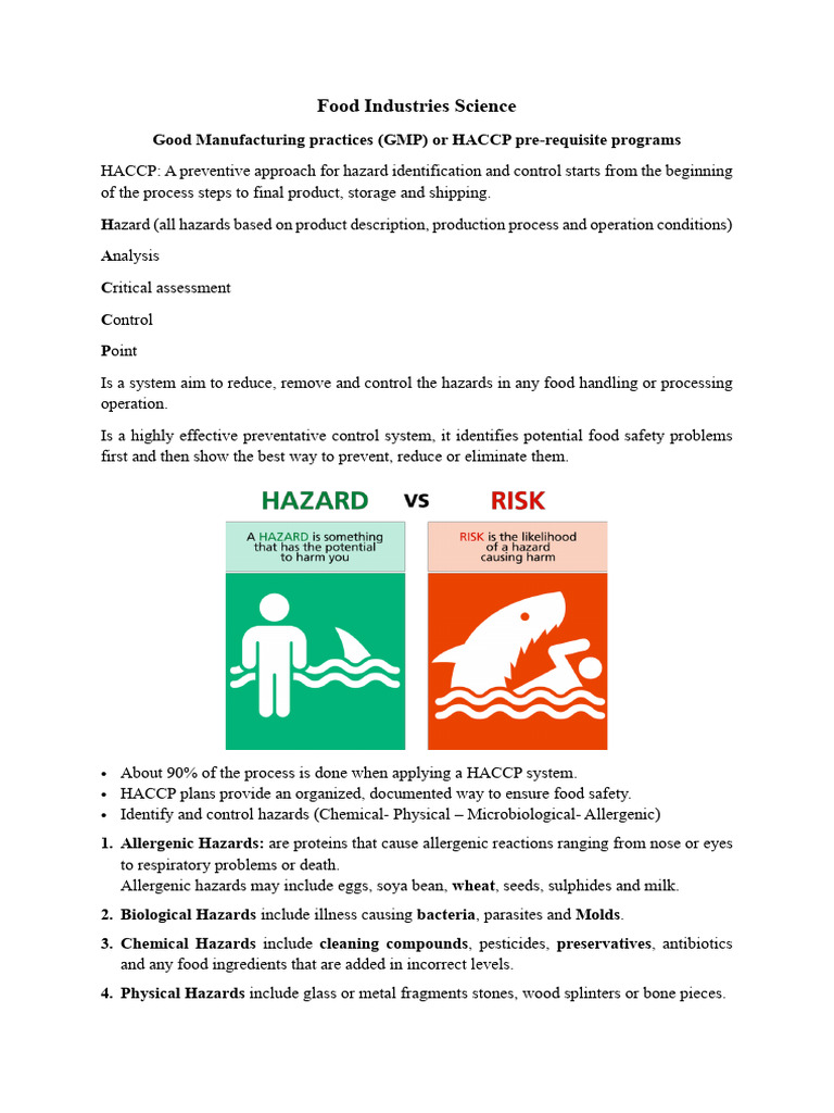 Food Science Industries | PDF | Hazards | Food Safety