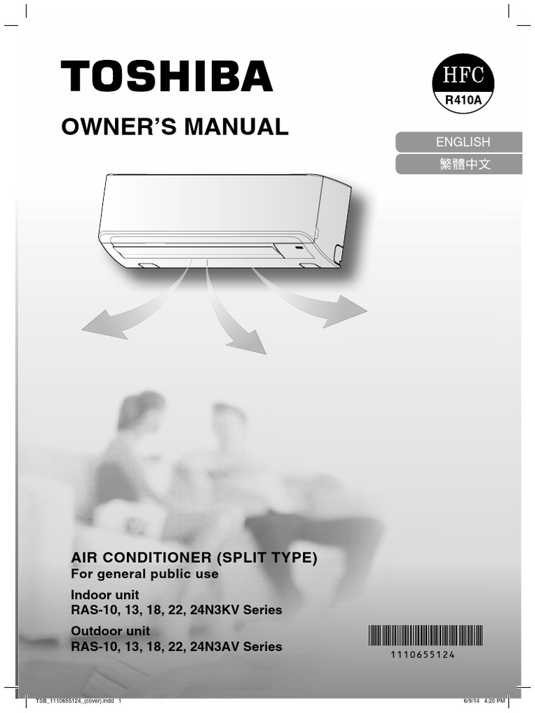 Toshiba Air Conditioner Manual | PDF | Air Conditioning | Timer