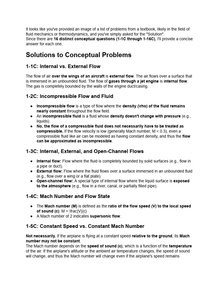 Solution | PDF | Fluid Dynamics | Gases